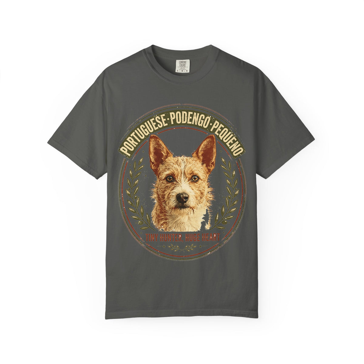 'Podengo Tiny Hunter' Portuguese Podengo Pequeno T-Shirt — alternate view