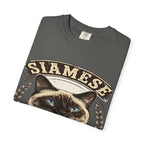 'Blue-Eyed Chatterbox' Siamese Cat T-Shirt — alternate view