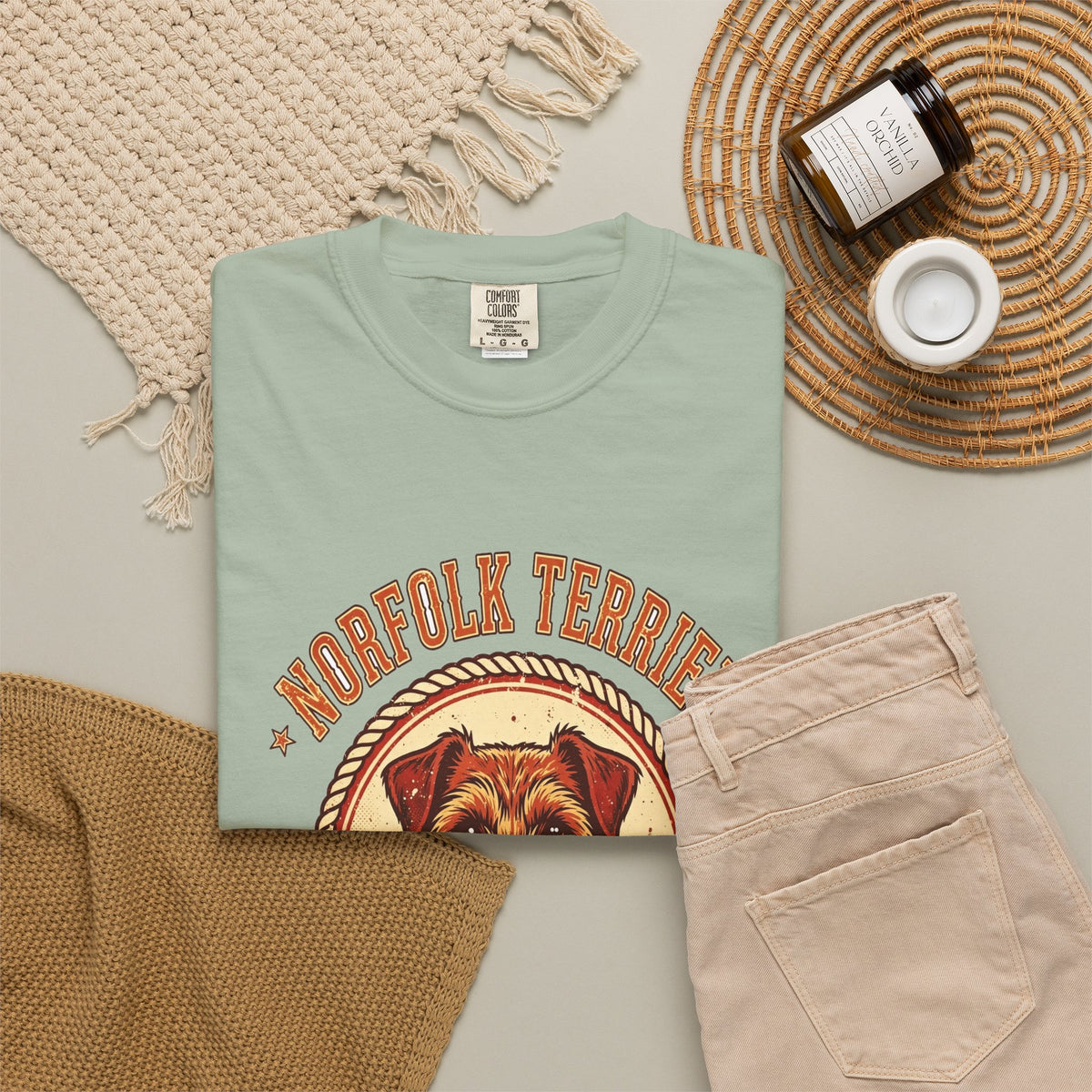 'Little Big Shot' Norfolk Terrier T-Shirt — alternate view