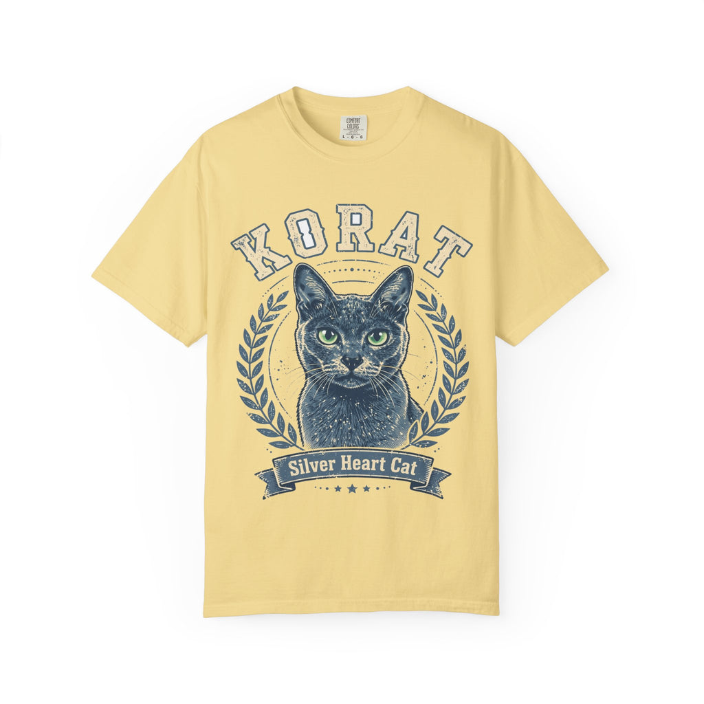 'Silver Heart Cat' Korat Cat T-Shirt — alternate view