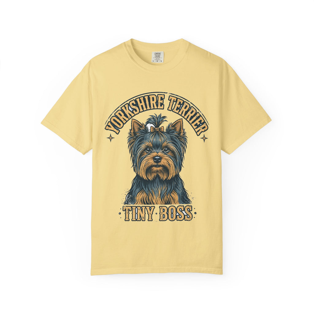 'Tiny Boss' Yorkshire Terrier T-Shirt — alternate view