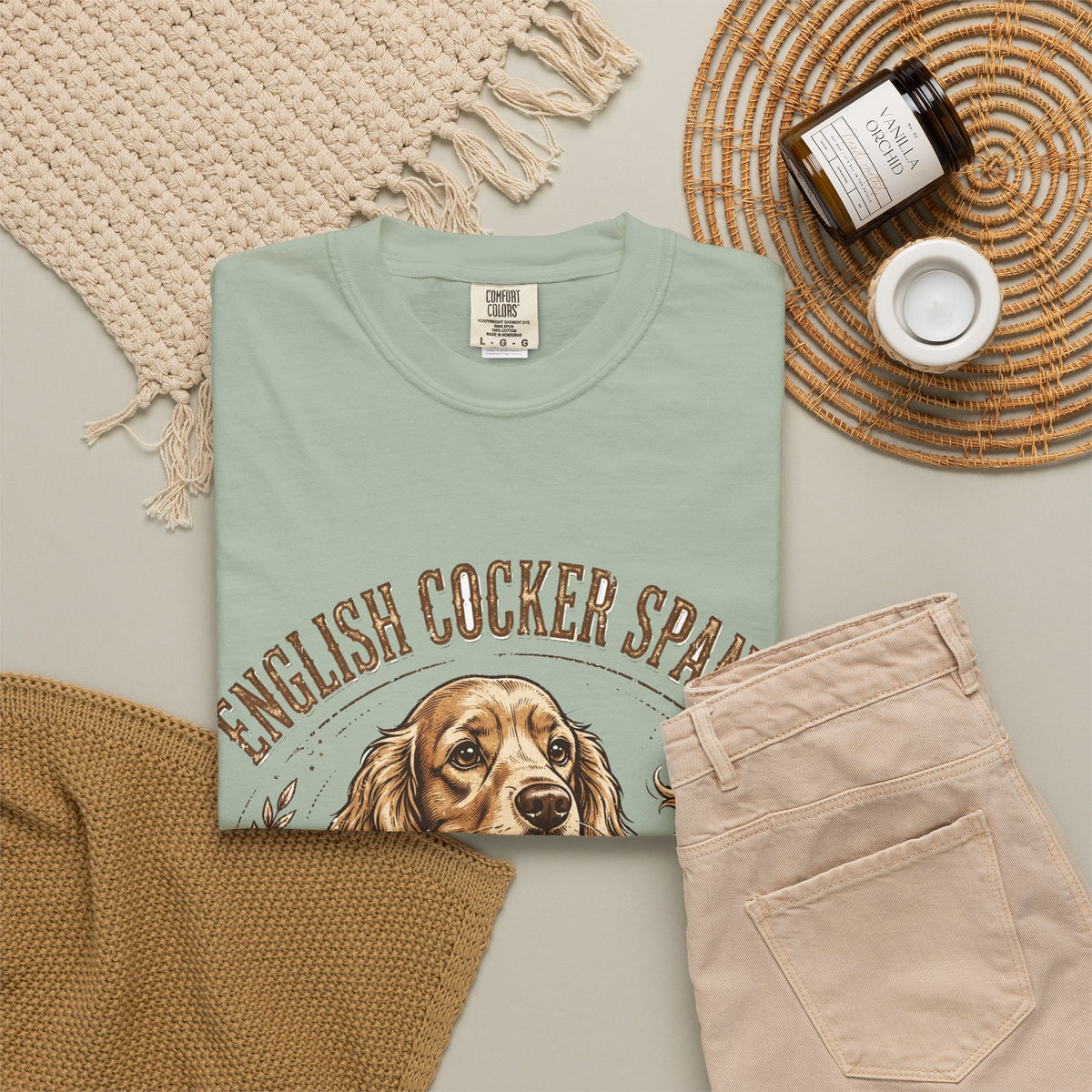 'Properly Spoiled' English Cocker Spaniel T-Shirt — alternate view