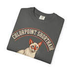 'Point Taken' Colorpoint Shorthair Cat T-Shirt — alternate view
