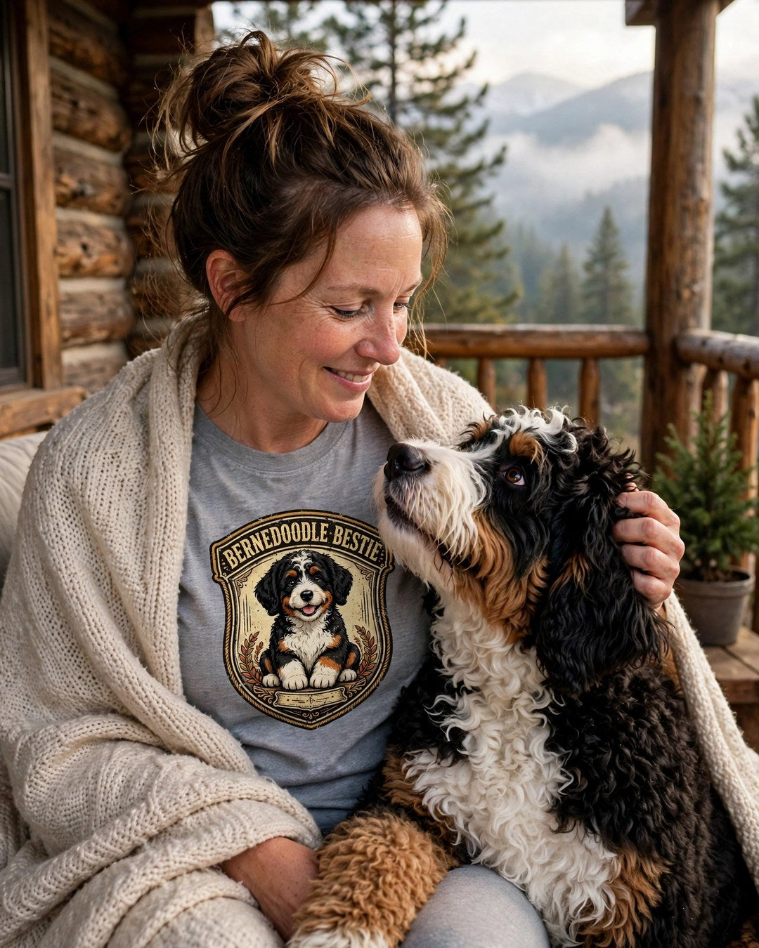 Worn by her — Bernedoodle Bestie Tee
