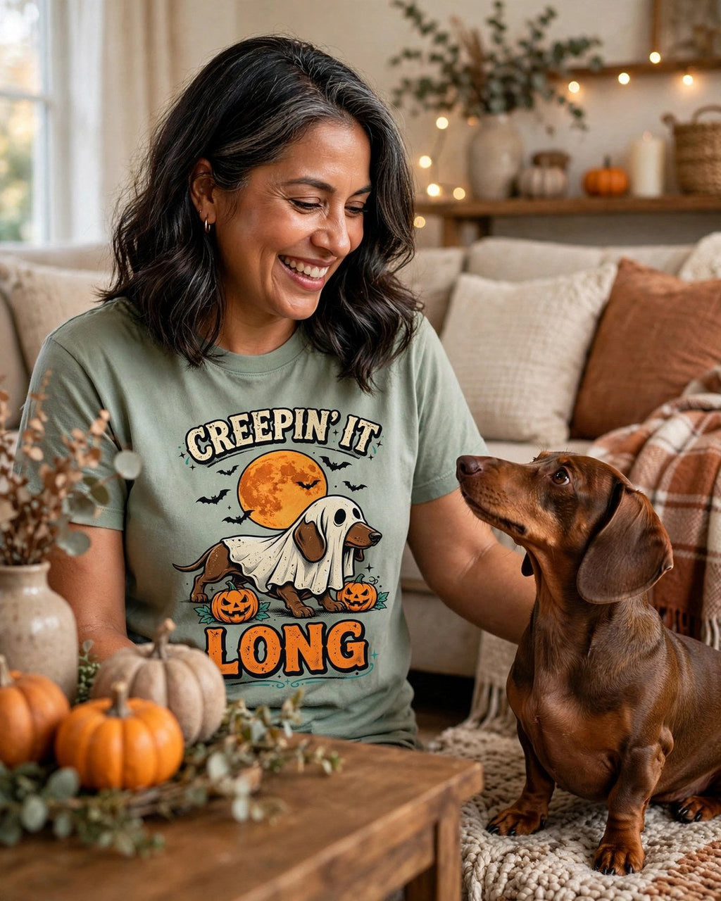 'Creepin' It Long' Dachshund T-Shirt — alternate view