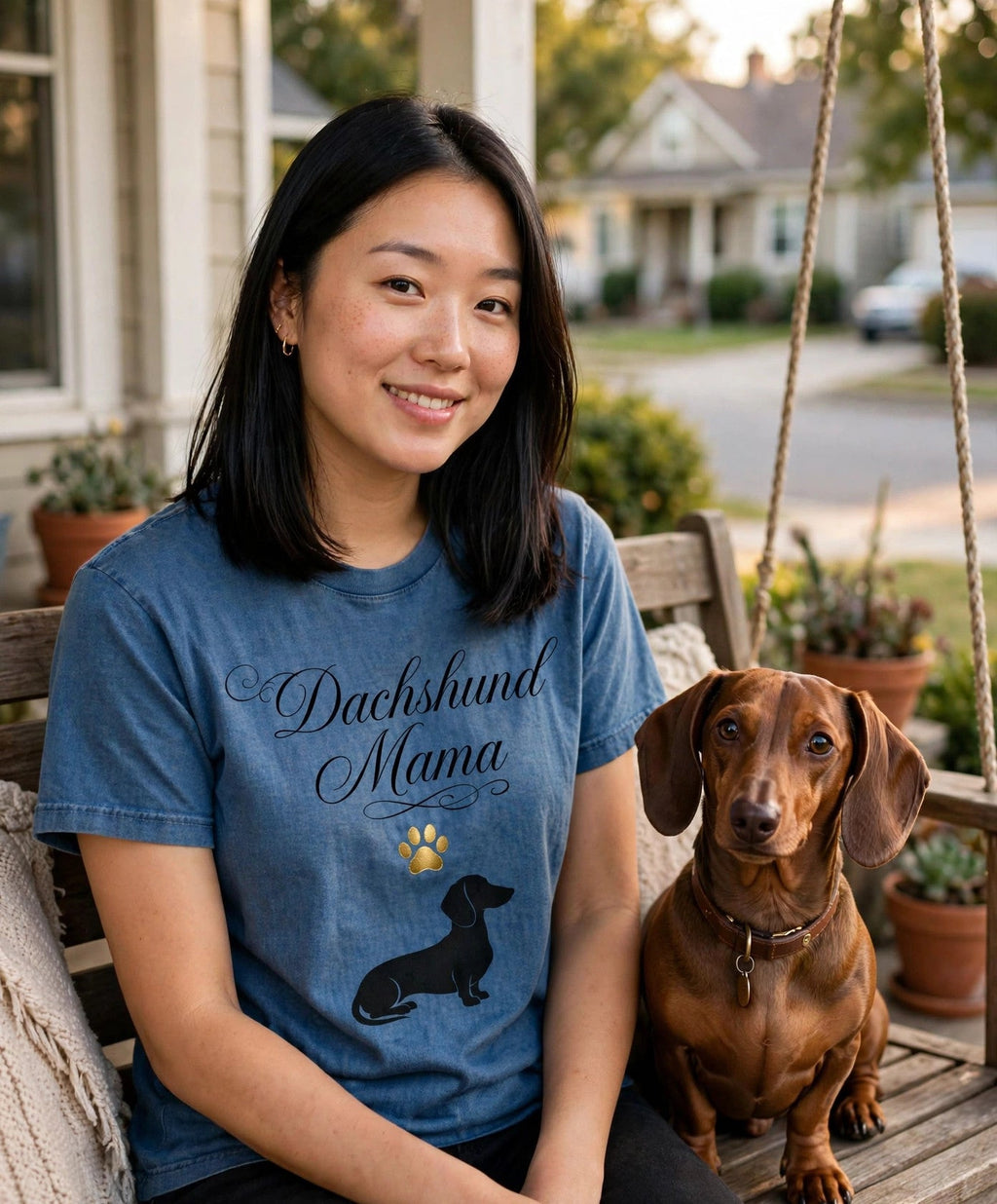 Worn by her — Dachshund Mama Dachshund Tee