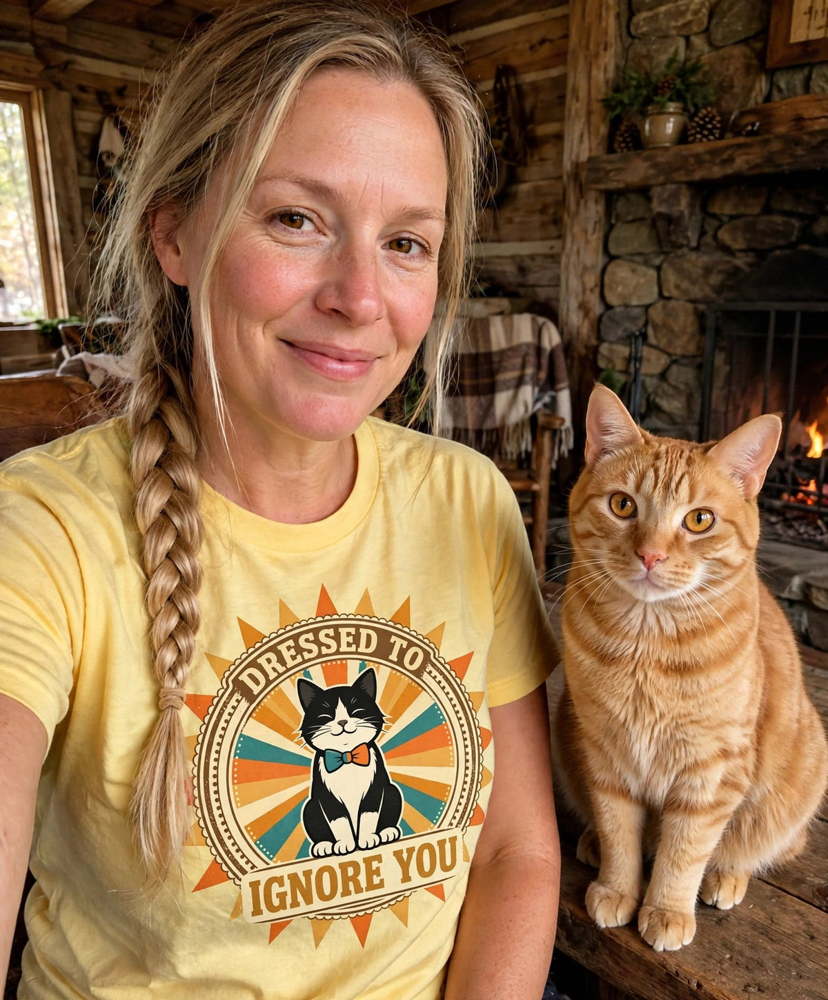 Worn by her — Dressed to Ignore You Cat Tee