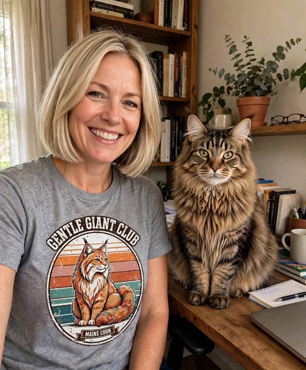 'Gentle Giant Club' Maine Coon T-Shirt — alternate view