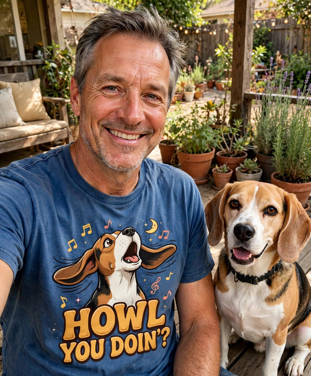 'Howl You Doin'' Beagle T-Shirt — alternate view