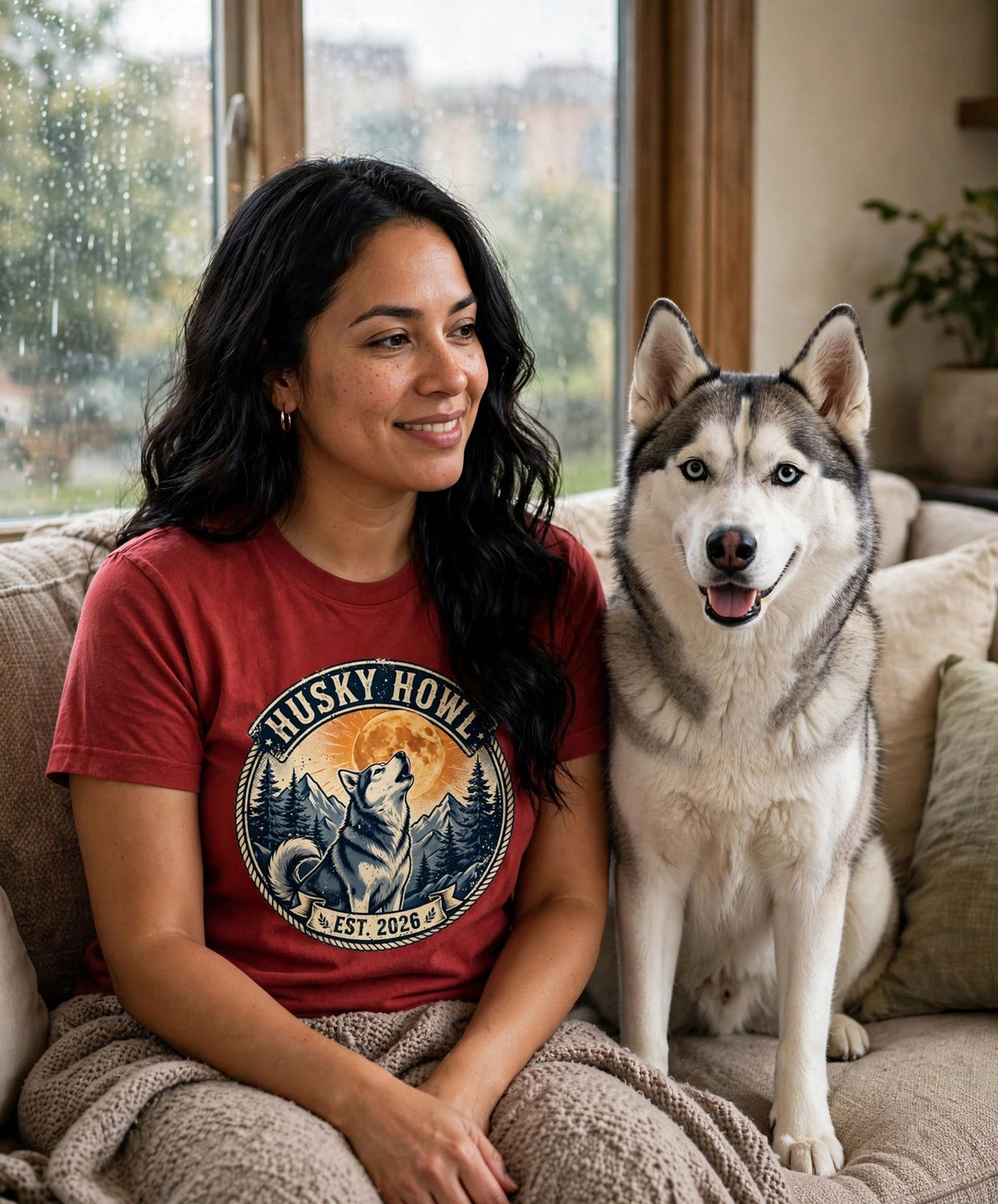 Worn by her — Husky Howl Tee