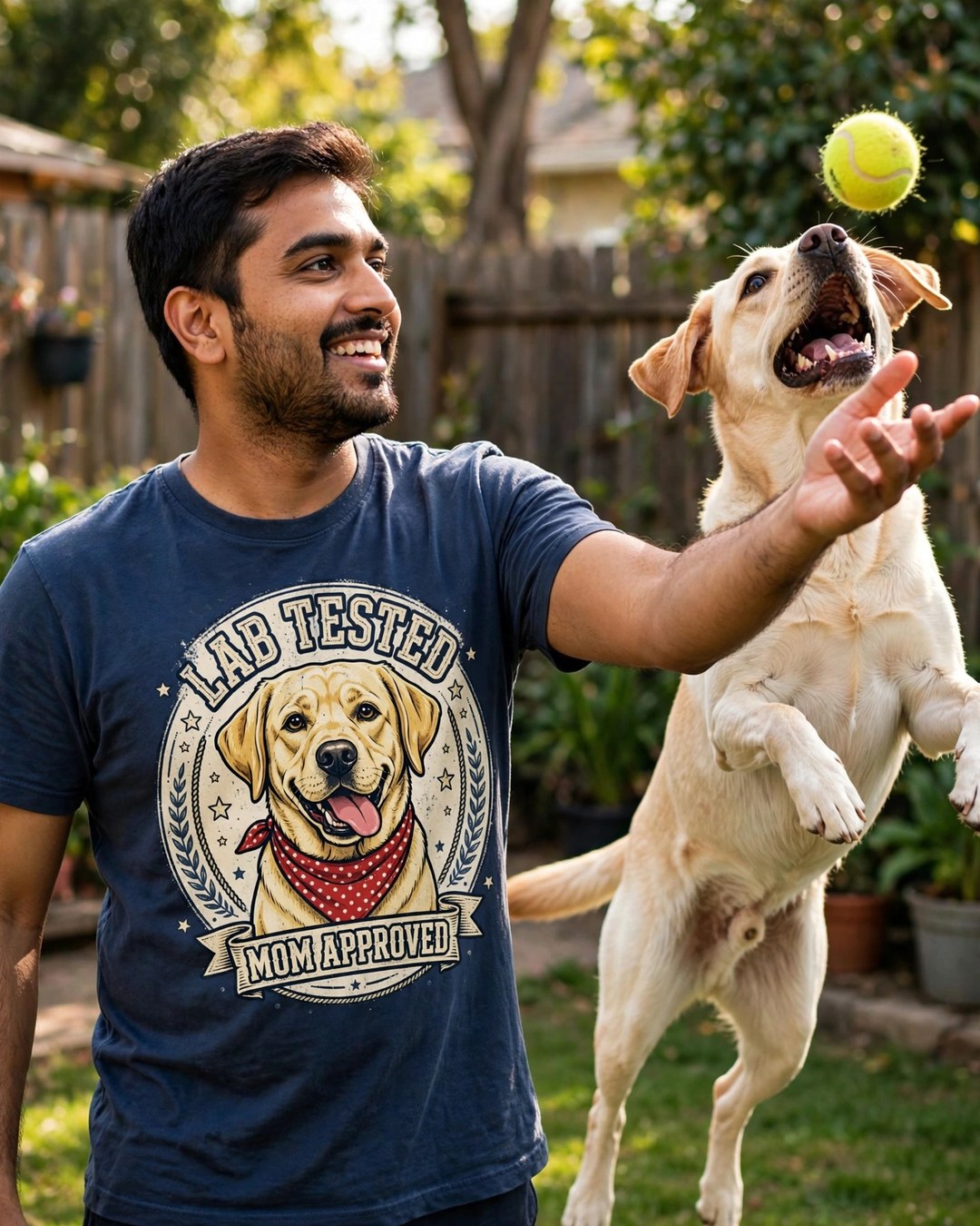 Worn by him — Lab Tested, Mom Approved Labrador Tee