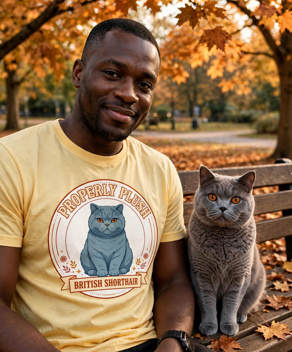 Worn by him — Properly Plush British Shorthair Tee