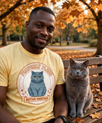 Worn by him — Properly Plush British Shorthair Tee
