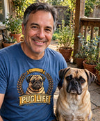 'Pugglee Vintage Dog Graphic' Pug T-Shirt — alternate view