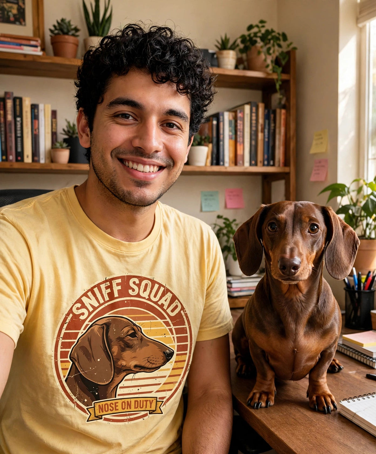 Worn by him — Sniff Squad Dachshund Tee