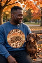 'Stay Cozy Stay Long' Dachshund Sweatshirt — alternate view