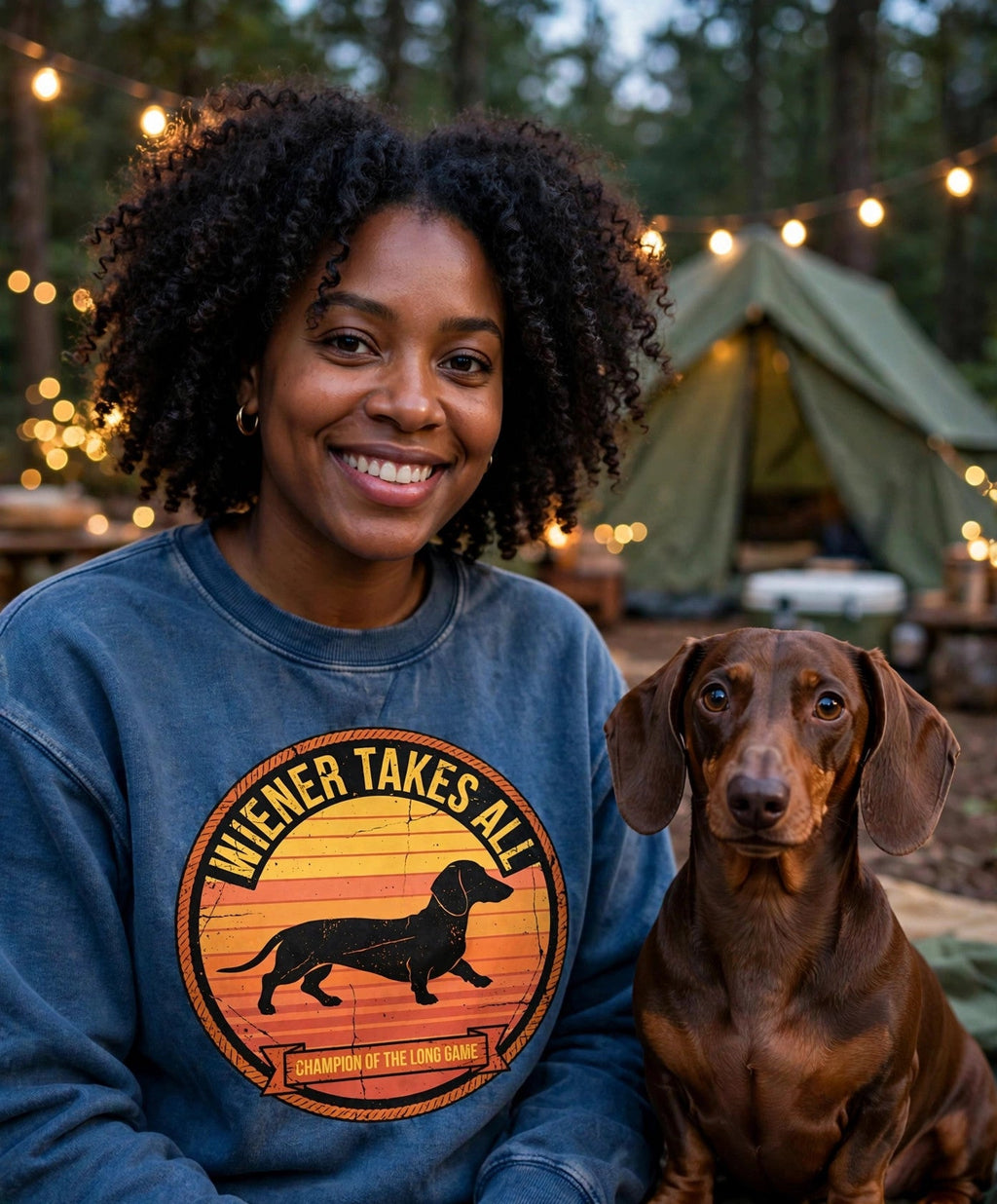 'Wiener Takes All' Dachshund Sweatshirt — alternate view