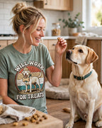 Worn by her — Will Work for Treats Labrador Tee