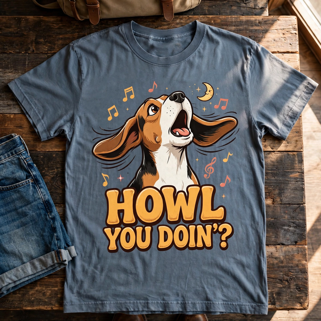 'Howl You Doin'' Beagle T-Shirt — alternate view