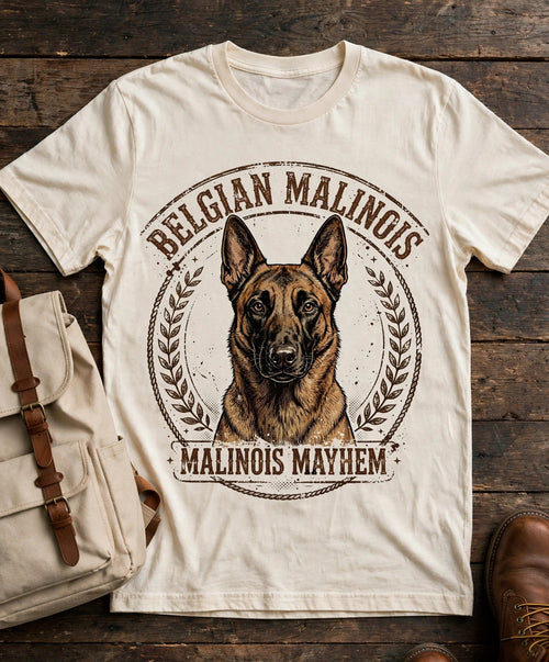 'Malinois Mayhem' Belgian Malinois T-Shirt — alternate view