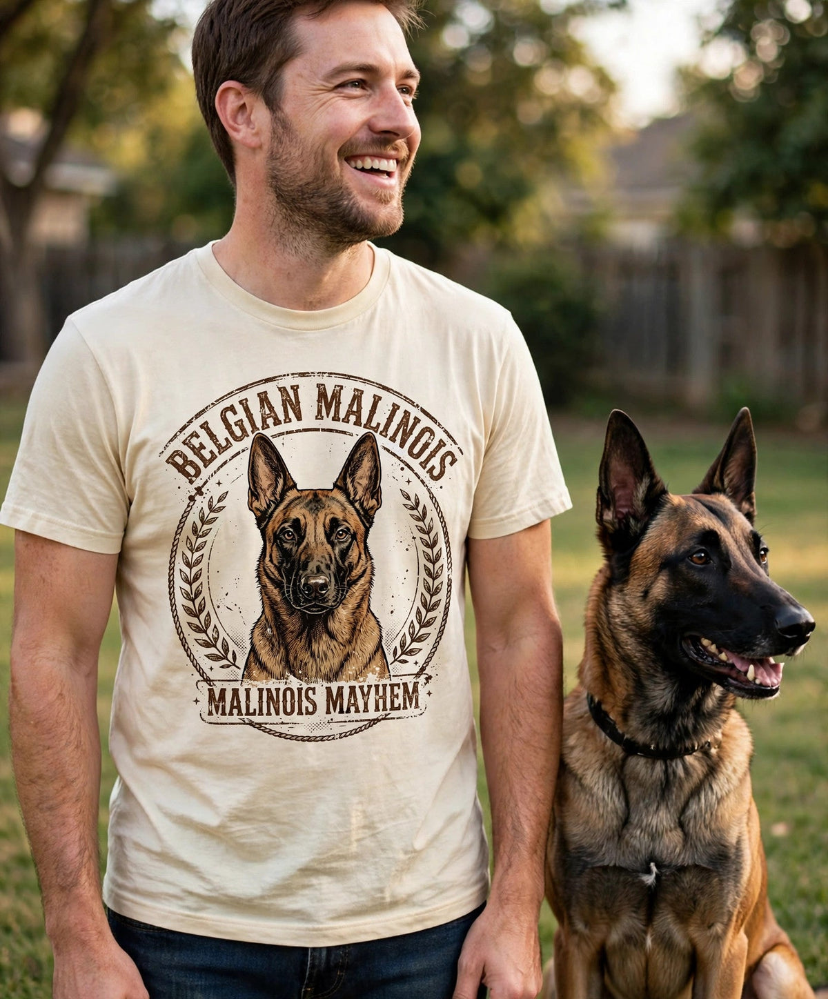 'Malinois Mayhem' Belgian Malinois T-Shirt — alternate view
