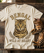 'Wild At Heart' Bengal T-Shirt in Butter