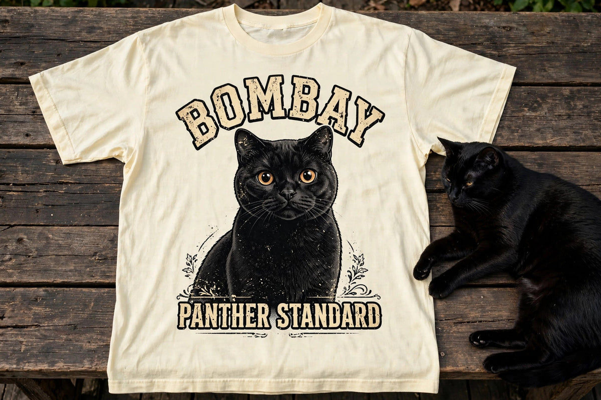 'Panther Standard' Bombay Cat T-Shirt — alternate view
