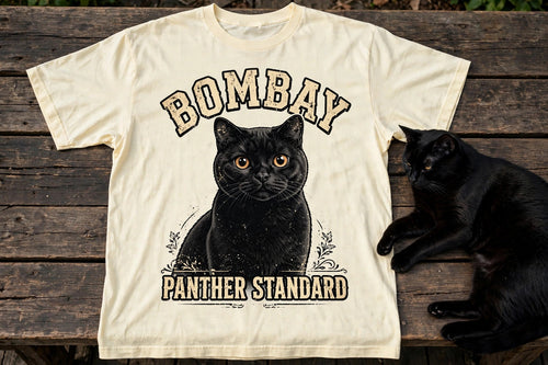 'Panther Standard' Bombay Cat T-Shirt — alternate view