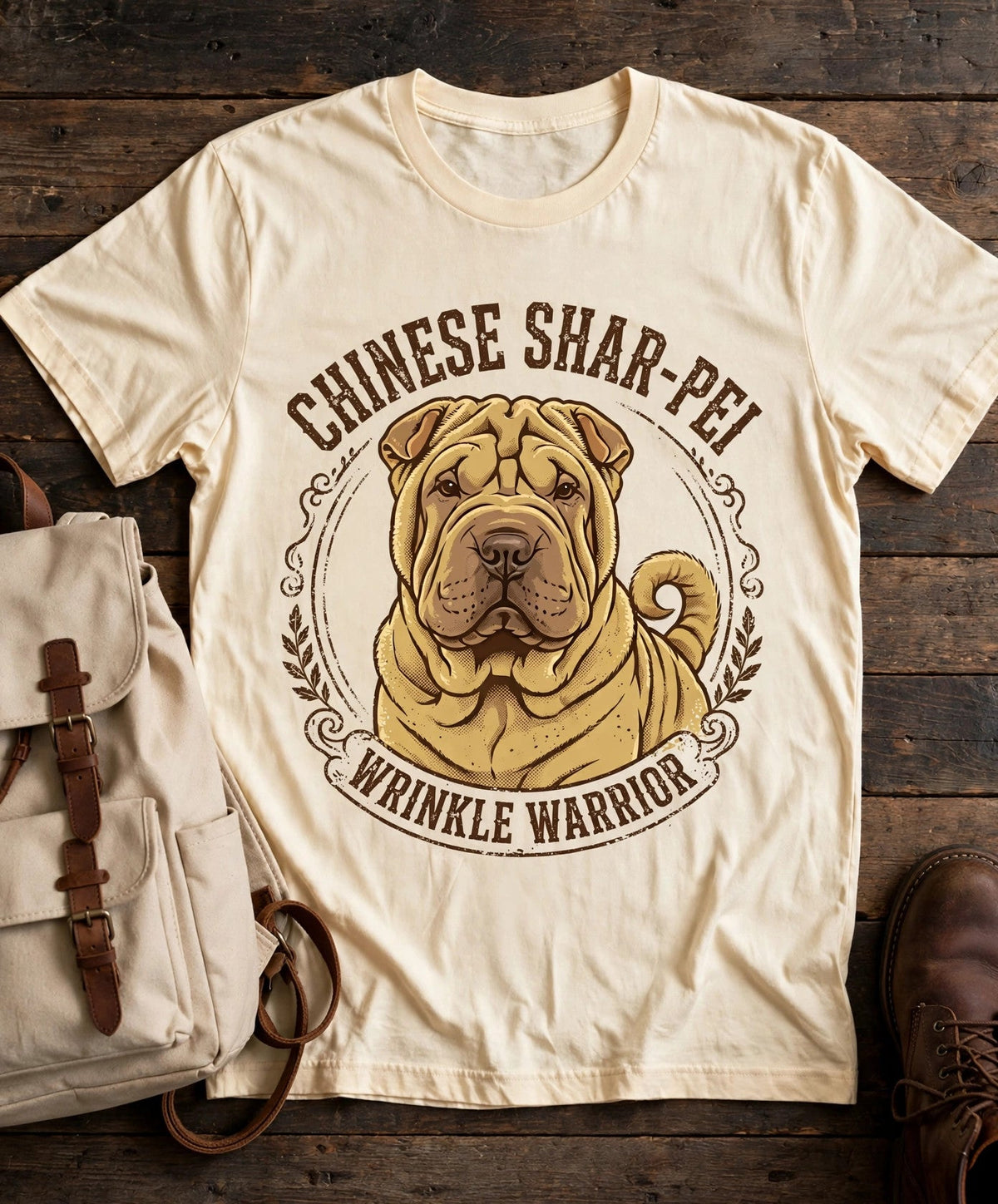 'Wrinkle Warrior' Chinese Shar-Pei T-Shirt — alternate view
