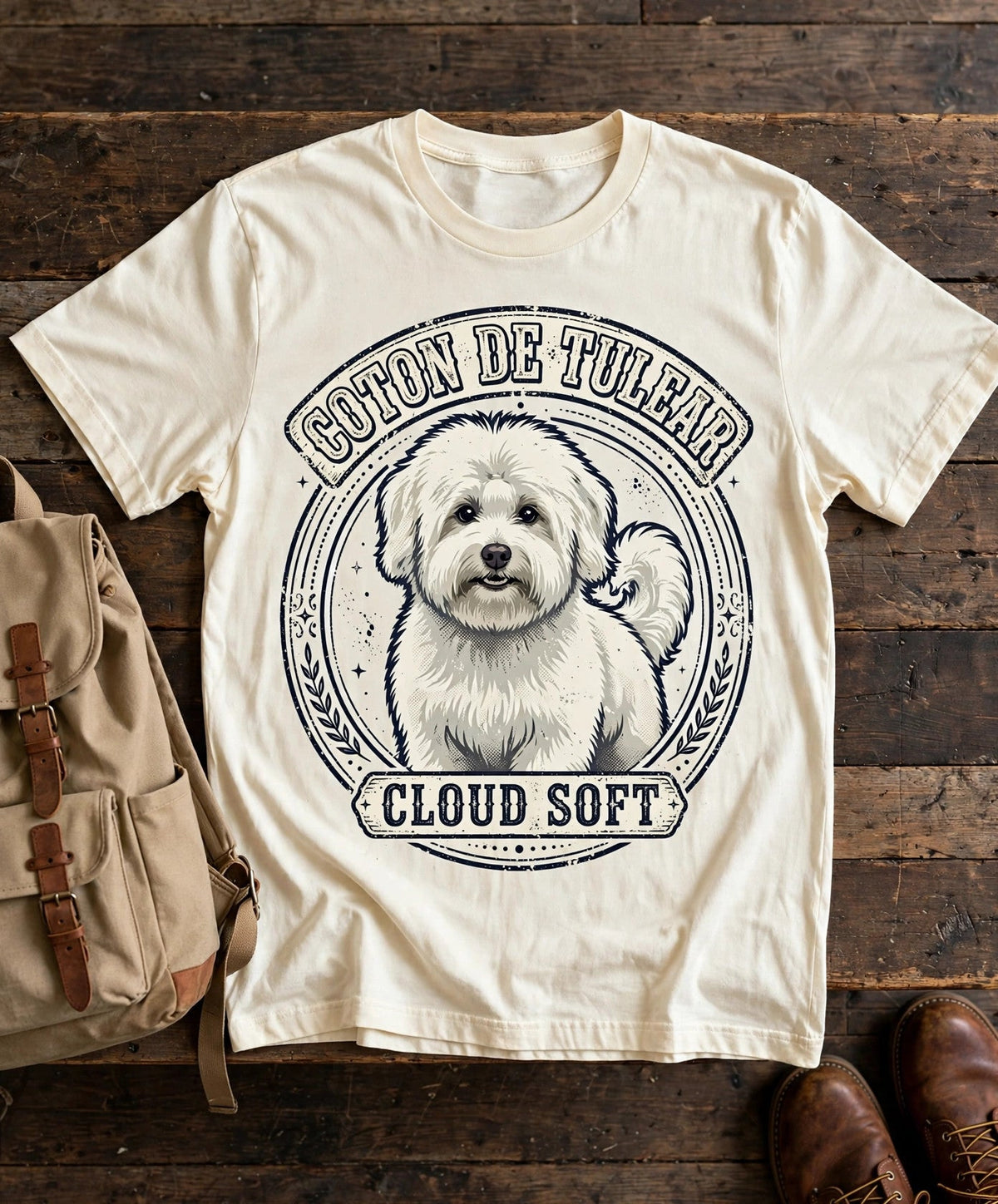 'Cloud Soft' Coton de Tulear T-Shirt — alternate view