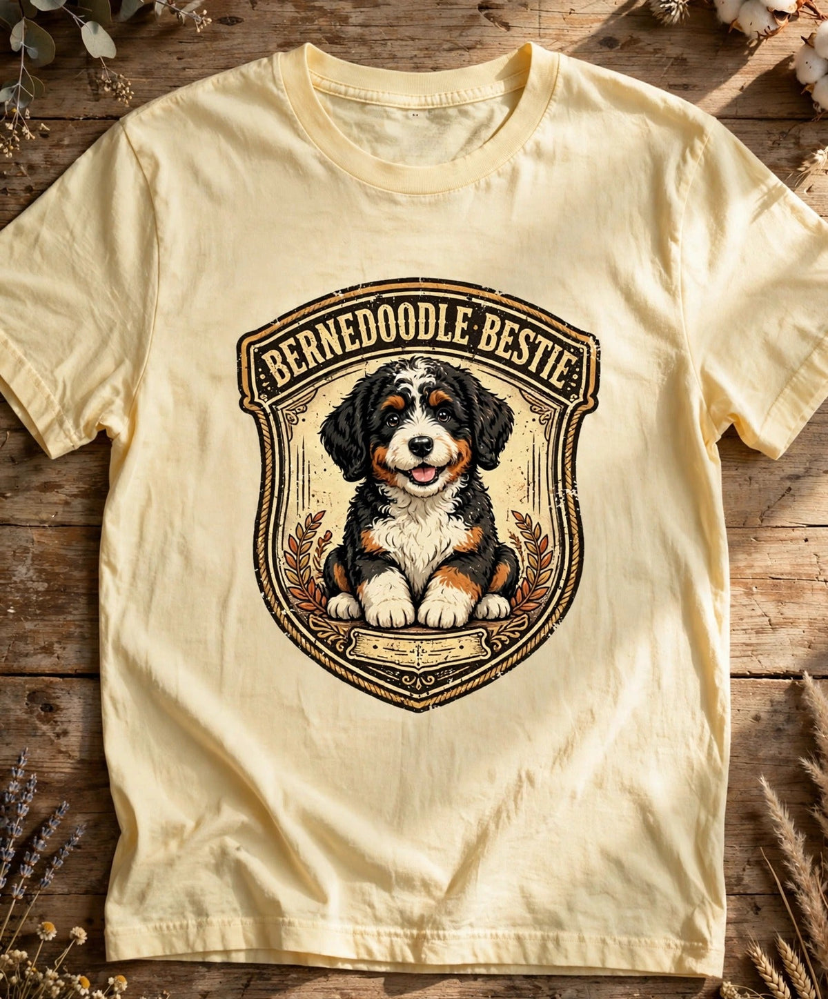 Bernedoodle Bestie Tee - Butter