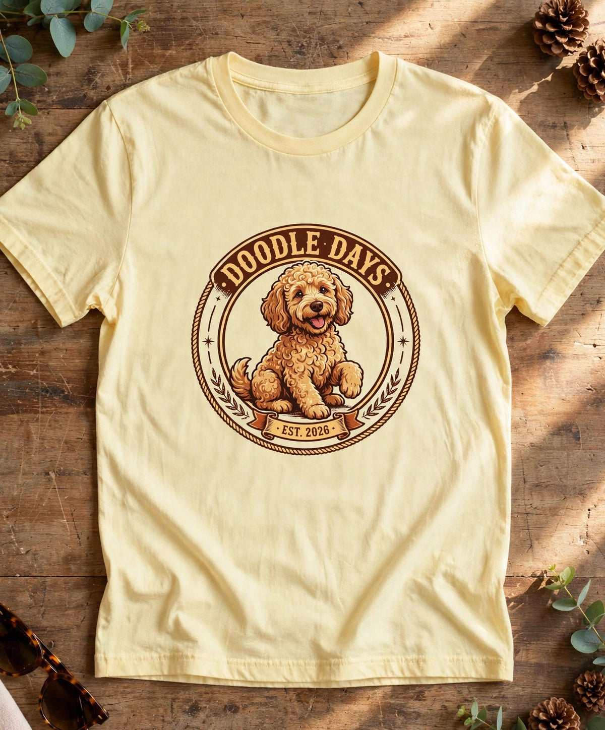 Goldendoodle Doodle Days Tee — Comfort Colors fabric detail