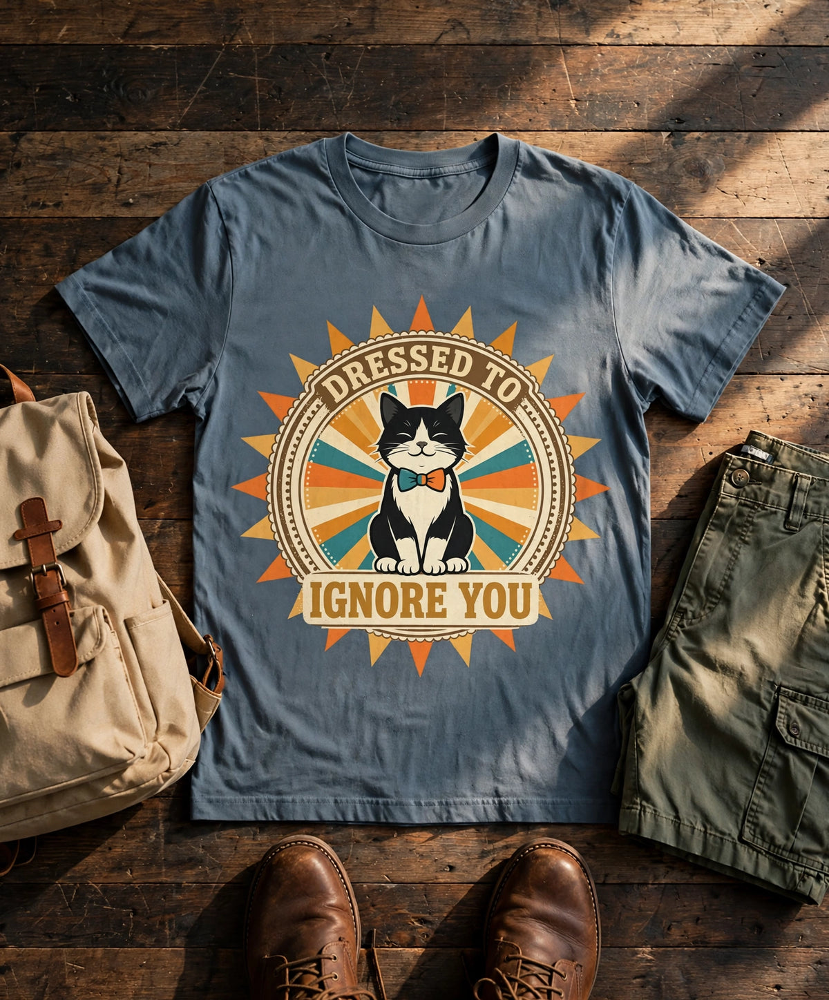 Dressed to Ignore You Cat Tee - Bay