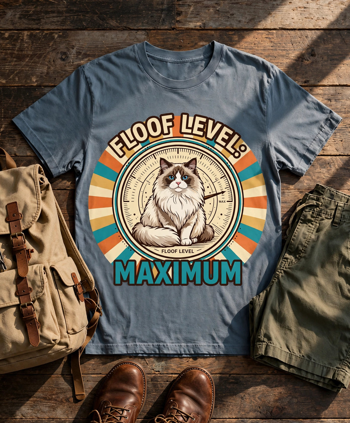 Floof Level Maximum Ragdoll Tee - Bay