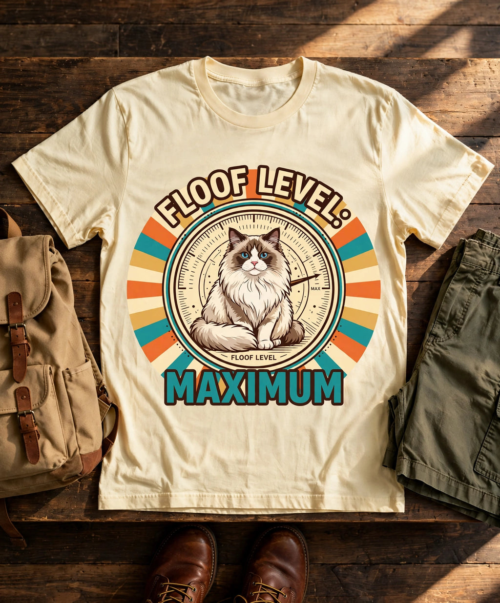 Floof Level Maximum Ragdoll Tee - Butter
