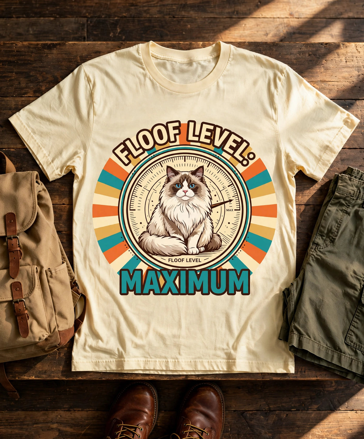 Floof Level Maximum Ragdoll Tee - Butter