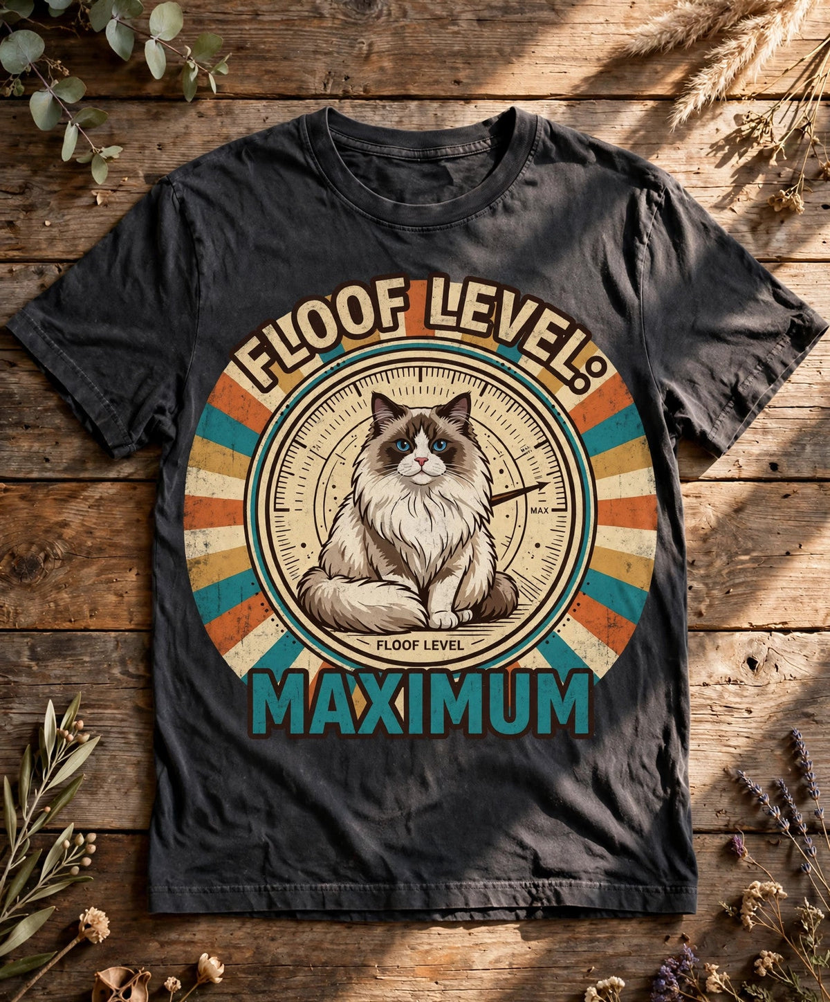 Floof Level Maximum Ragdoll Tee - Pepper
