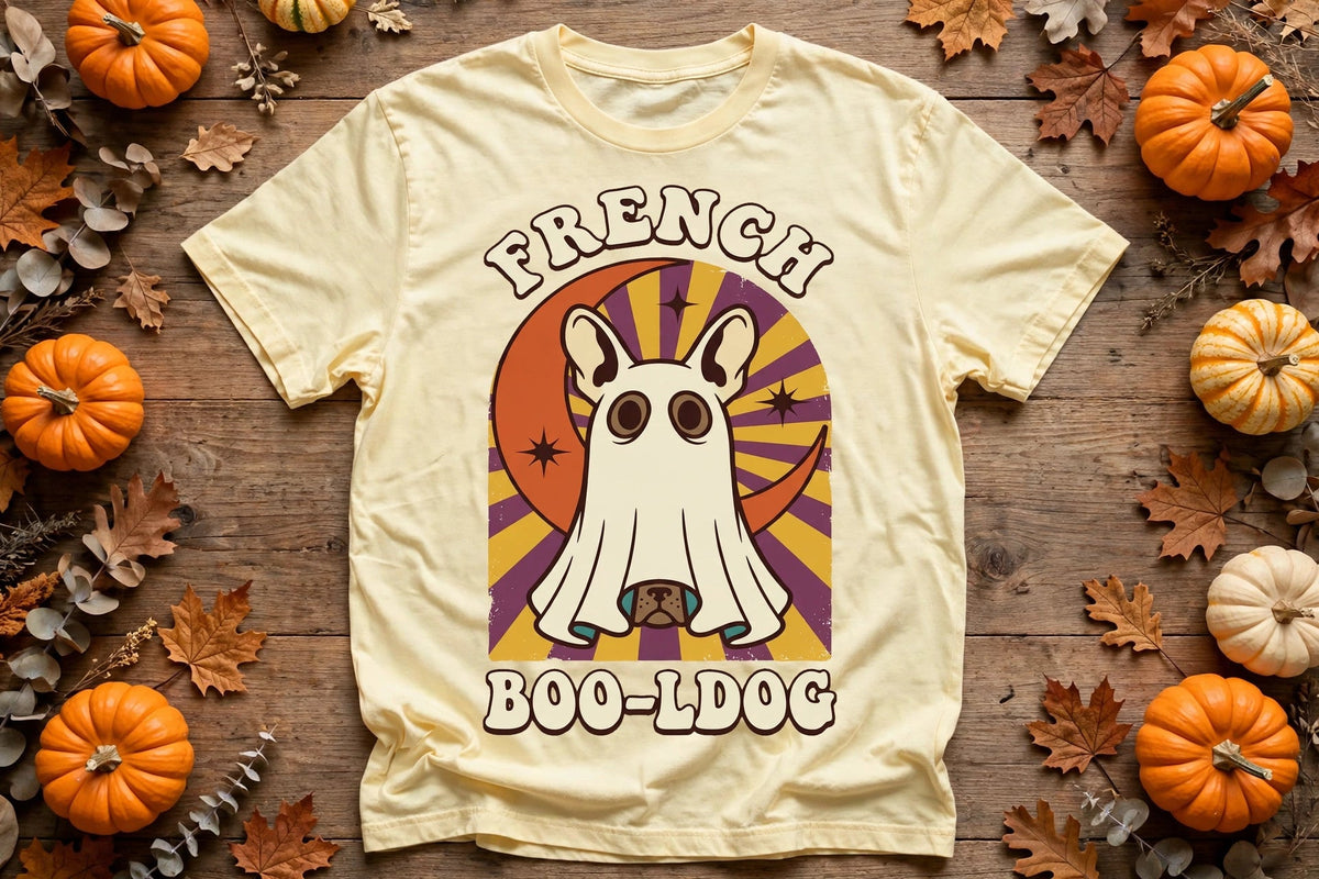 French Bulldog Boo-Ldog Halloween Tee - Butter