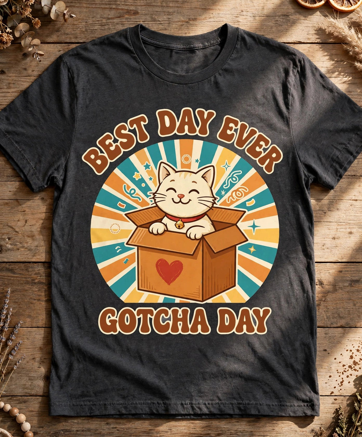 Best Day Ever Gotcha Day Cat Tee - Pepper
