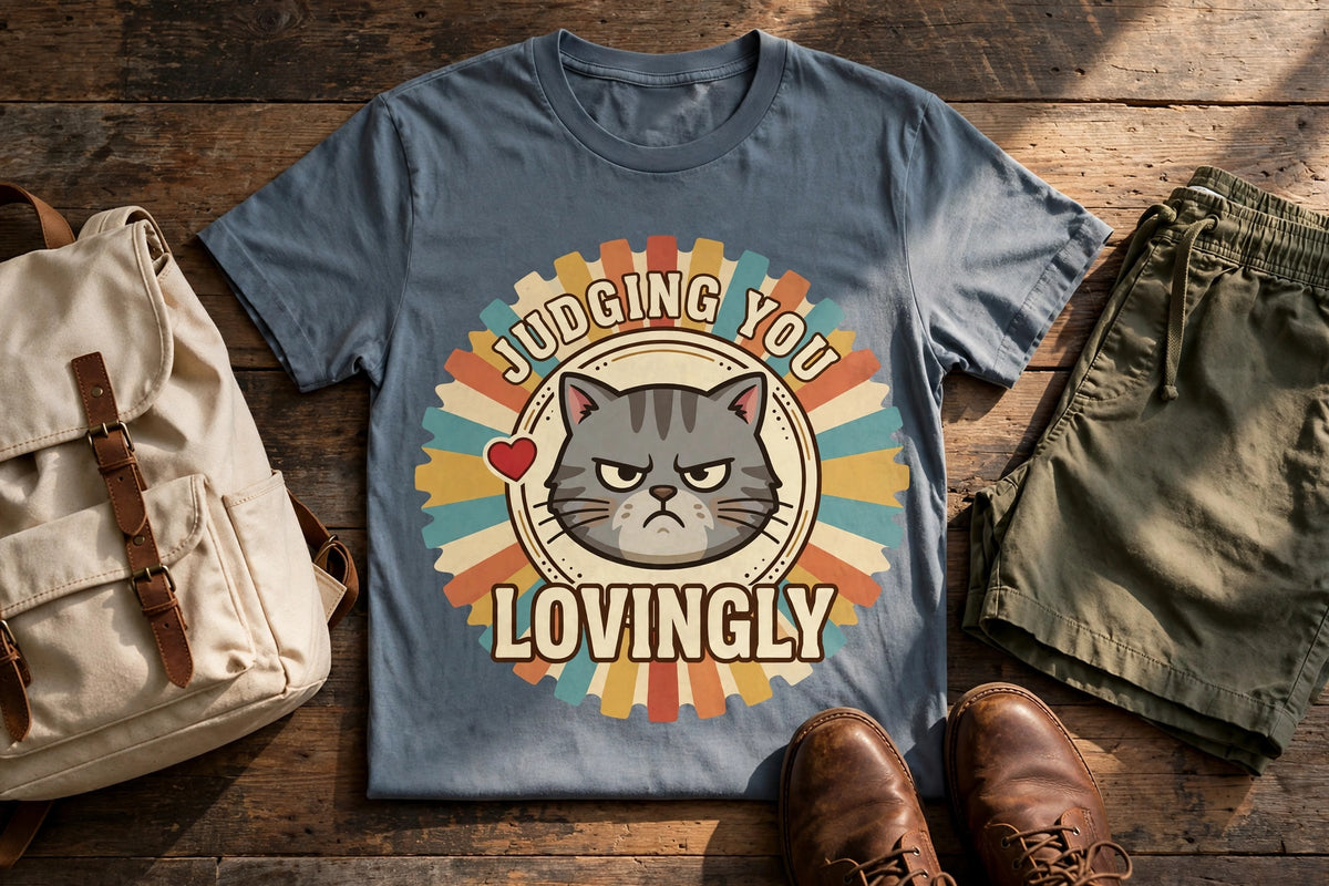 Judging You Lovingly Cat Tee - Bay