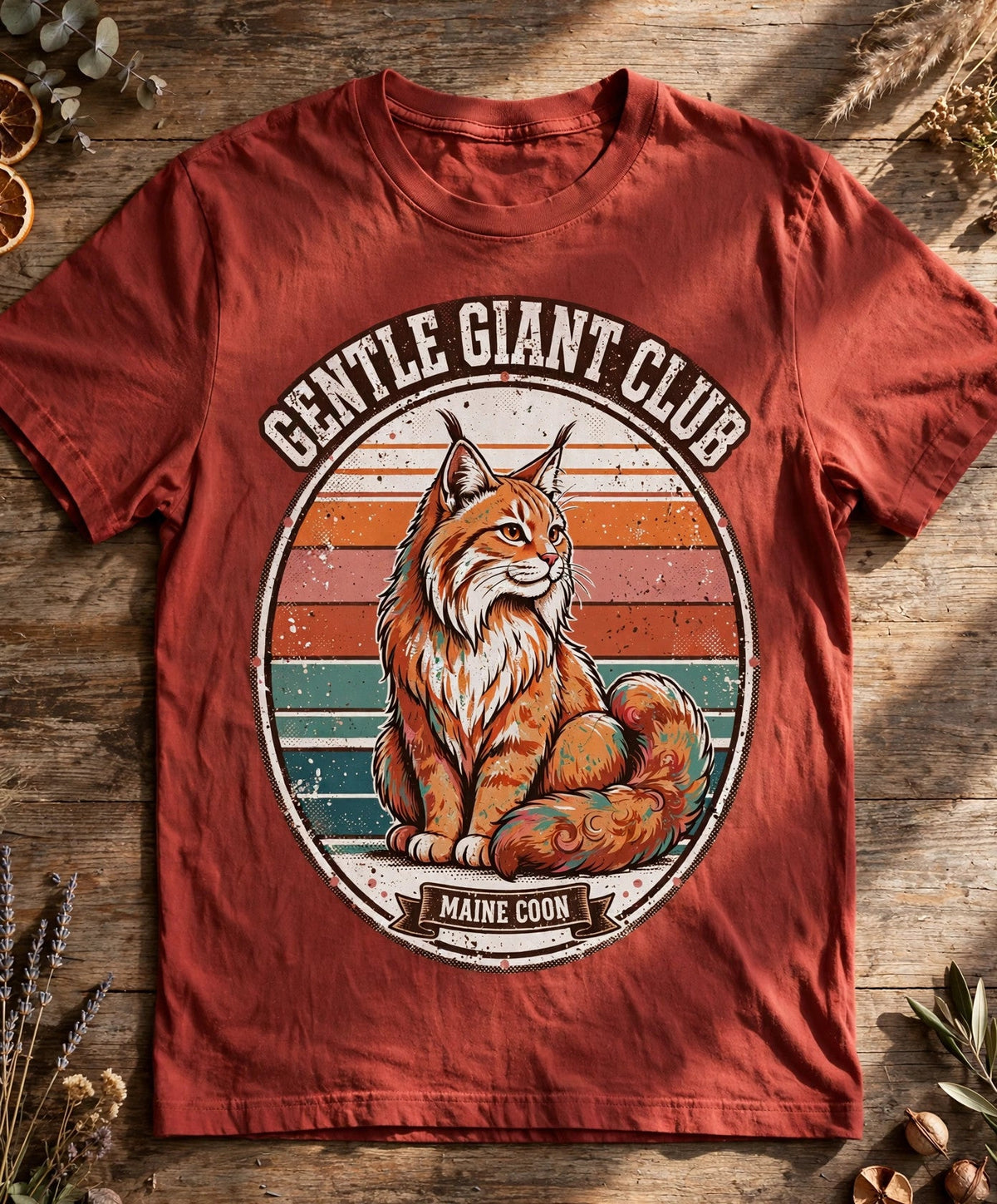 Gentle Giant Club Maine Coon Tee - Brick