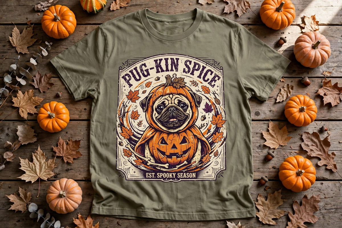 Pug Pug-kin Spice Halloween Tee - Bay