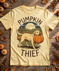 Labrador Pumpkin Thief Pumpkin Patch Halloween Tee - Butter