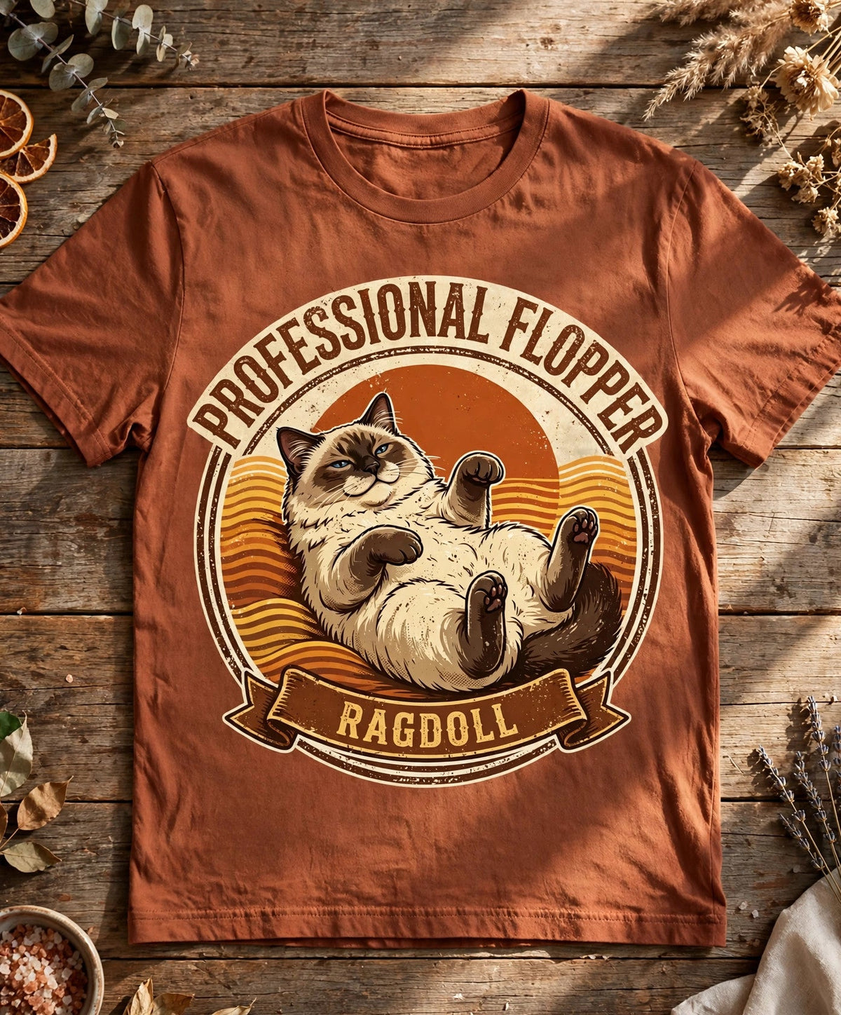 Ragdoll Professional Flopper Tee — Comfort Colors fabric detail