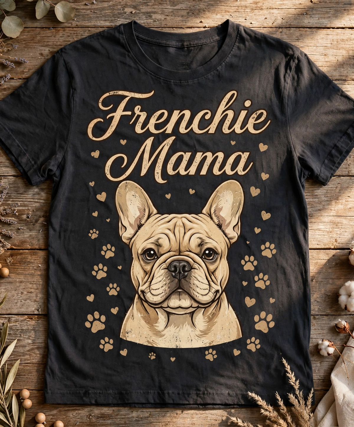 Frenchie Mama French Bulldog Tee - Pepper