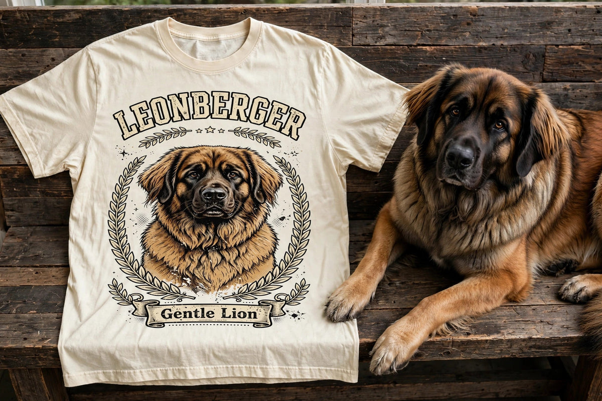 'Gentle Lion' Leonberger T-Shirt — alternate view