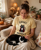 Cat Count Meowula Gothic Halloween Tee - Lifestyle