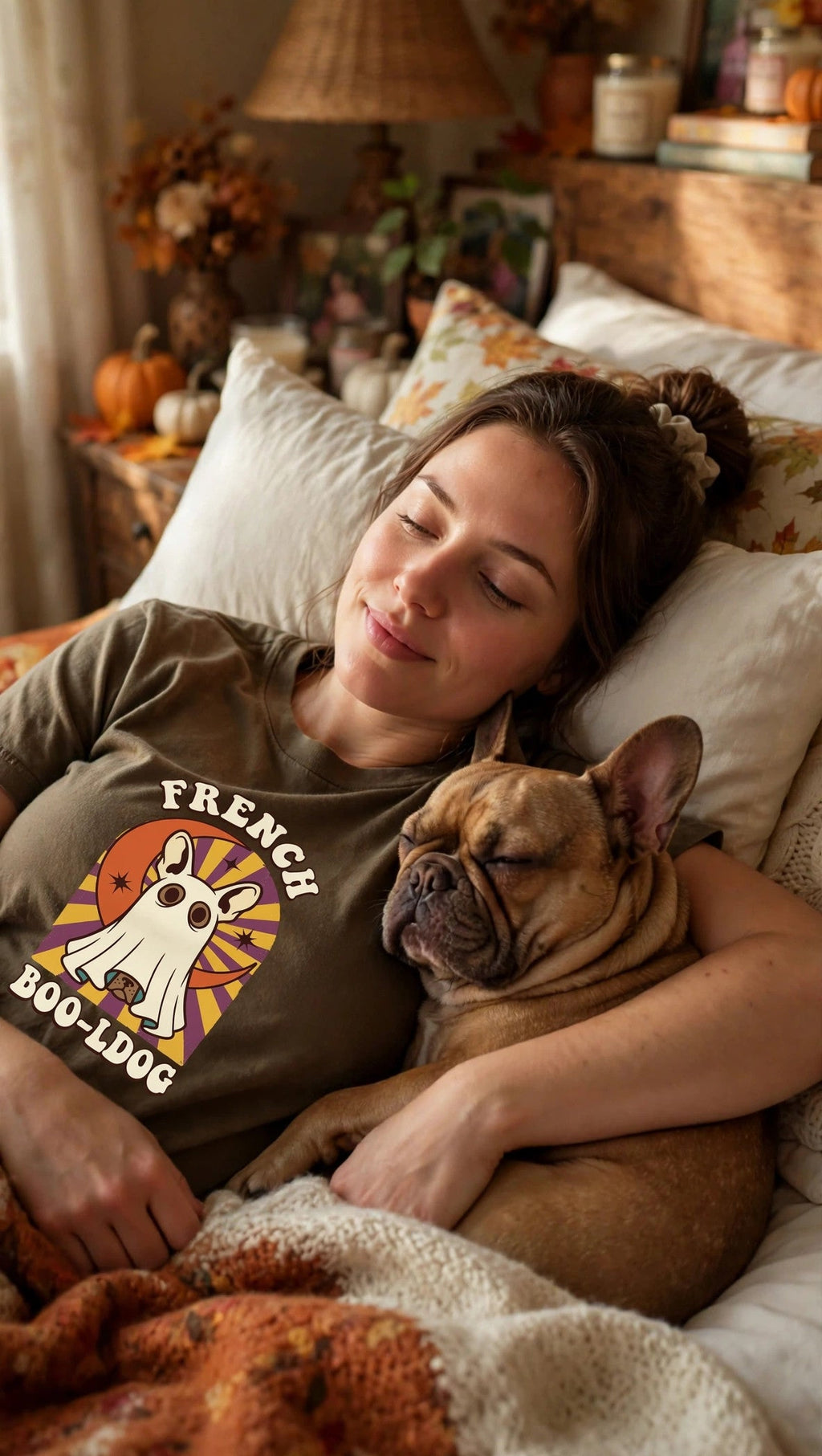 'Boo-Ldog' French Bulldog T-Shirt — alternate view