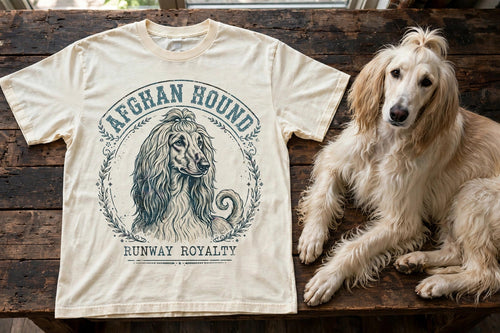 Afghan Hound Runway Royalty Tee in Butter
