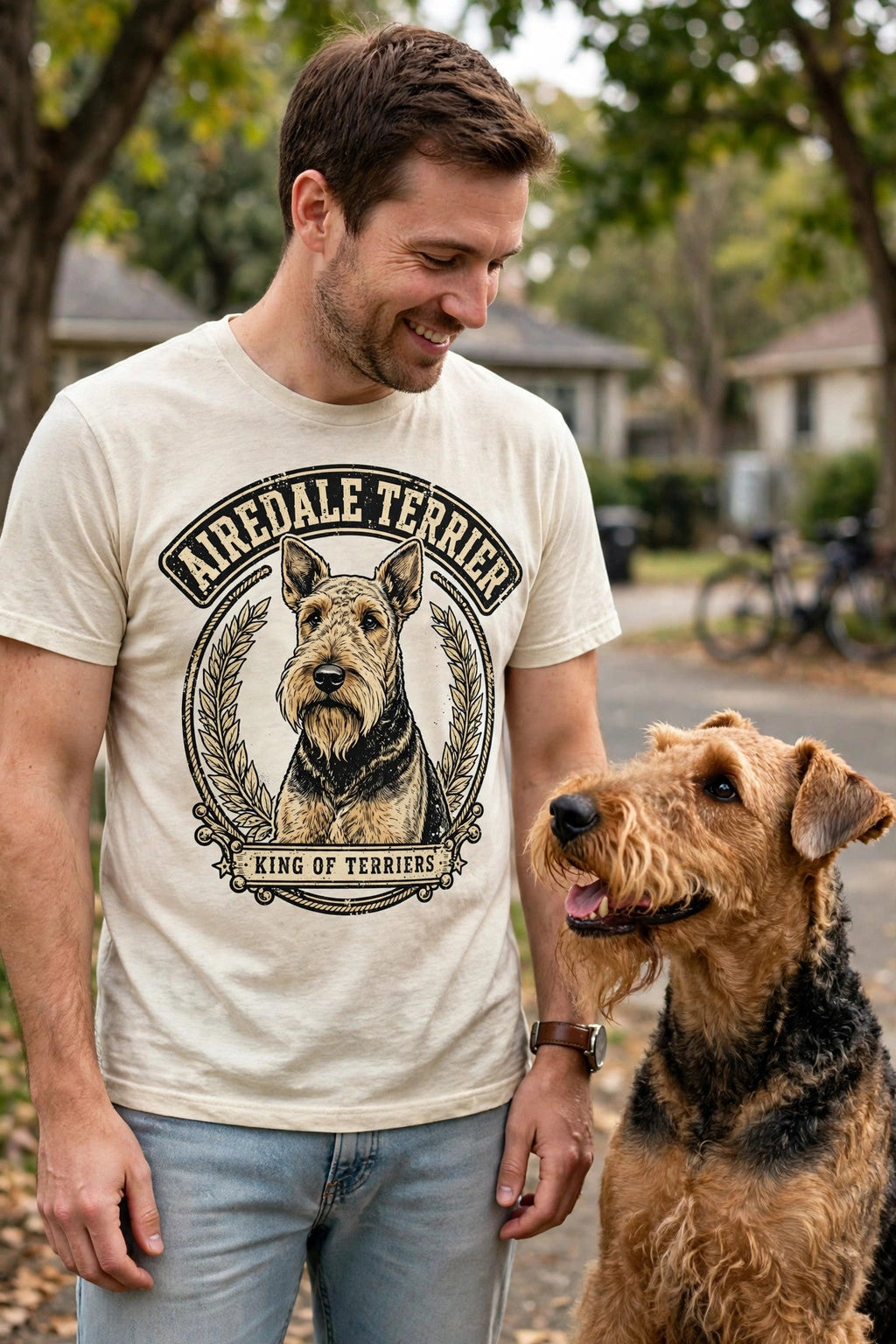 Worn by him — King of Terriers Airedale Terrier Tee